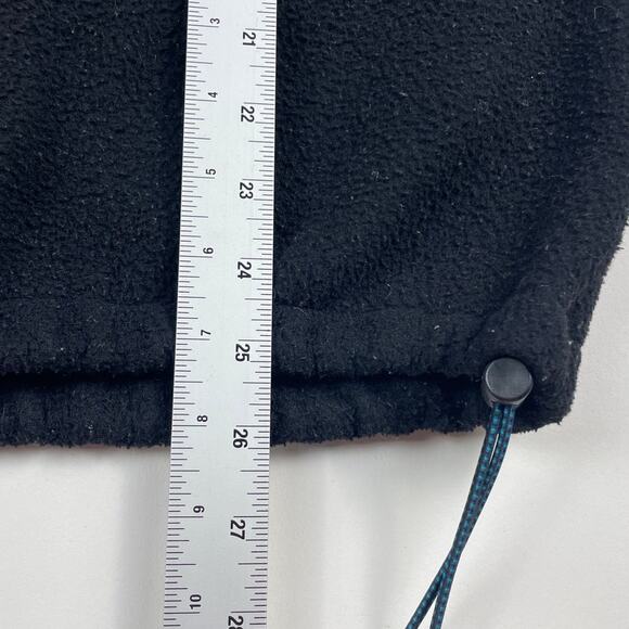 Vintage Black & Teal Blue Columbia Quarter Button Fleece Size Large Made in USA - Picture 8 of 8
